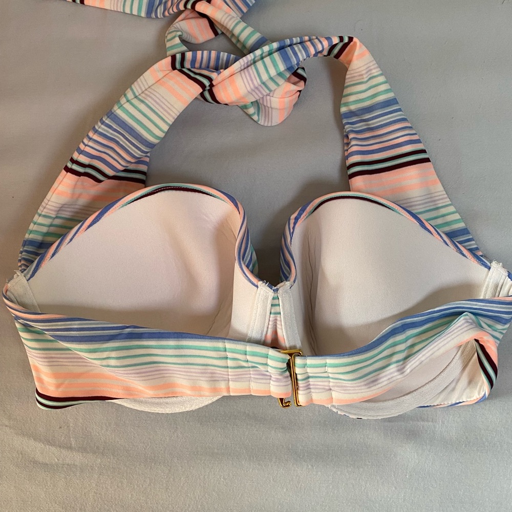 Victoria’s Secret Convertible Striped Bikini Top - Size 34D - Picture 3 of 5